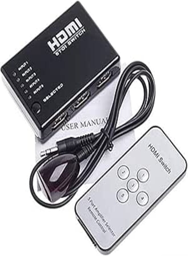 Mini 5 Port 1080p Video HDMI Switch Switcher Splitter with IR Remote Lym C1183